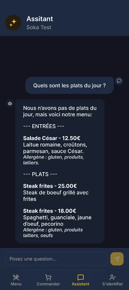 Capture de l'application Diony - assistant intelligent d'automatisation